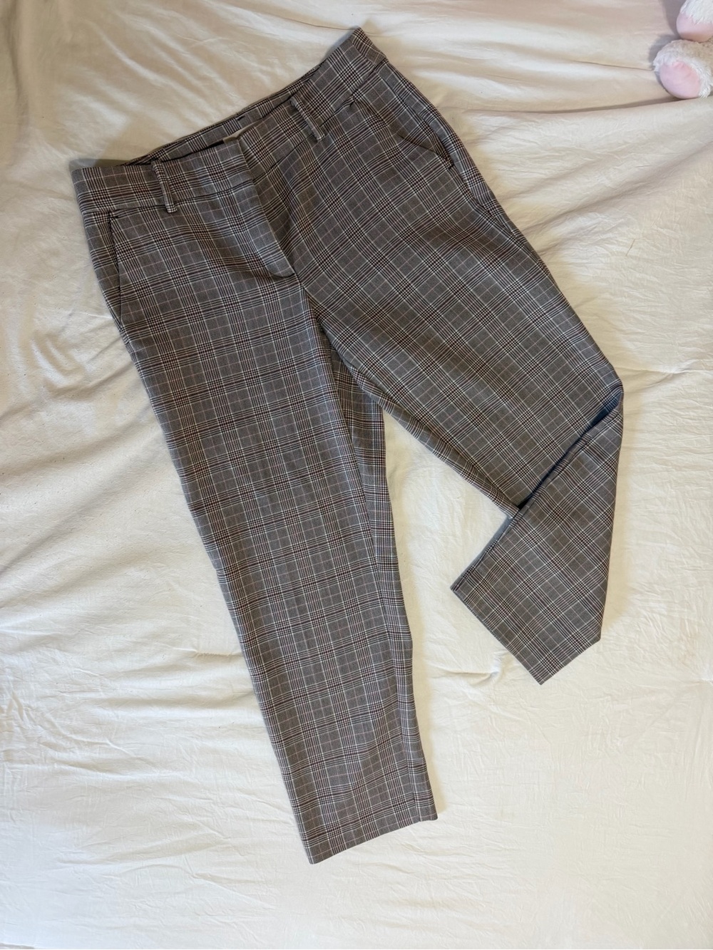 Women’s Gray Plaid Dress Pants